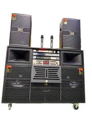 Loa kéo điện ASA 3 bass (sub50) + 2 Full ,Model: ASAD5B,Công suất 3000w