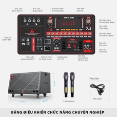 Loa di động mini Lovina L866, bass đôi 25cm 2 Treble, 550w