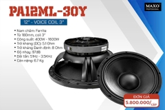 Củ Loa Bass MAXO 30 3 Tấc PA12ML-30Y