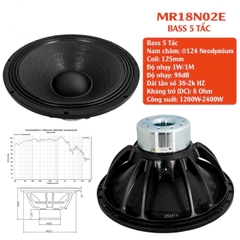 Củ loa bass rời 5 tấc từ neo coil 125, MR18N02E