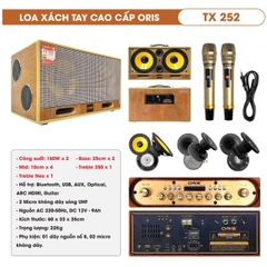 Loa kéo xách tay Oris 2 tấc đôi, TX252
