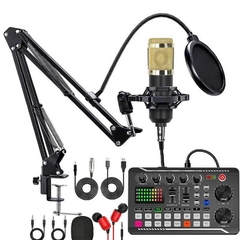 Bộ Sound card F998+Mic BM800, Thiết Bị Hát Karaoke, Thu Âm Livestream Chuyên Nghiệp, Kết Nối Bluetooth