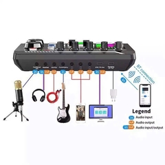 Bộ Sound card F998+Mic BM800, Thiết Bị Hát Karaoke, Thu Âm Livestream Chuyên Nghiệp, Kết Nối Bluetooth