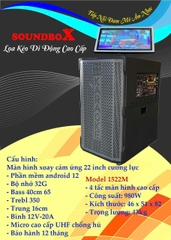 LOA KÉO DI ĐỘNG SOUND BOX 1522M, MÀN HÌNH 22INCH