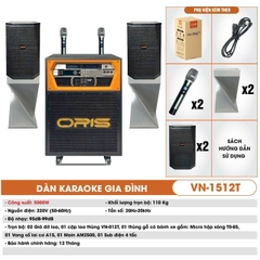 DÀN KARAOKE GIA ĐÌNH ORIS VN-1512T , 2 Full 1 Sub