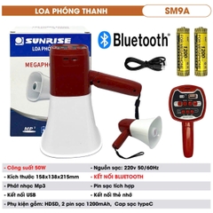 LOA PHÓNG THANH SUNRISE SM9A, CÓ BLUETOOTH,HỖ TRỢ GHI ÂM
