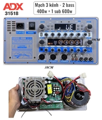 Mạch loa kéo 19x38 ADX31518, 3 kênh ,Kênh full 800w, Kênh sub 600w