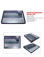 Mixer soundcraft S22 ,14 Mono,4 Stereo