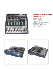 Mixer soundcraft S12 ,6 Mono,3 Stereo