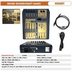 MIXER SOUNDCRAFT NANO M08BT