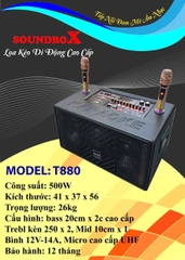 LOA KÉO DI ĐỘNG SOUNDBOX 20 ĐÔI,CÔNG SUẤT 500W ,T880