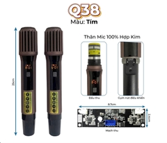 Micro loa kéo kèm bo Q38, nâng cấp micro, hát nhẹ , chống hú