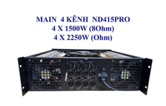 Cục đẩy công suất 4 kênh PAROYAL, ND415PRO , 1500w/8ohm
