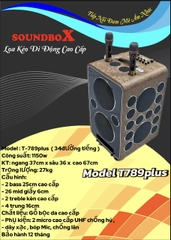 Loa kéo di động SoundBox T-789 Plus, 2 Bass 25,34 đường tiếng
