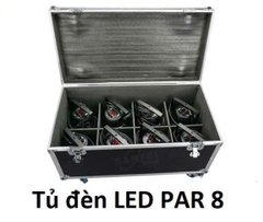 Tủ đựng đèn led par 8 ngăn, lót mút xốp, chống sốc