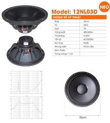 Củ loa bass rời 30, 3 Tấc từ neo coil 75, 12NL03D
