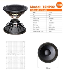 Củ loa bass rời 30, 3 tấc từ neo coil 75, 12NP02