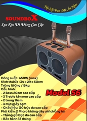 Loa kéo di động SoundBox S6, 2 Bass 20 công suất 450W