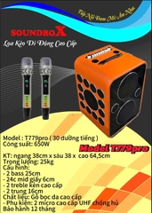 Loa kéo di động SoundBox T779 Pro, 2 Bass 25 ,30 đường tiếng