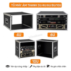 Tủ gỗ rack âm thanh (không cửa, không bánh xe, khung nhôm, ốc vít kèm) 4U-6U-8U Phân Loại