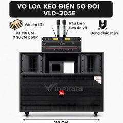 Vỏ loa kéo điện 50 đôi VLD-205E (5 tấc đôi), ván ép