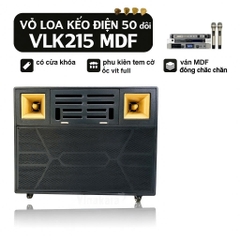 Vỏ loa kéo điện 50 đôi VLK215MDF, MDF, cửa khóa