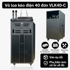 Vỏ loa kéo điện 40 đơn VLK40-C tấc đơn, kèm cửa khóa , KT: 54x50x103
