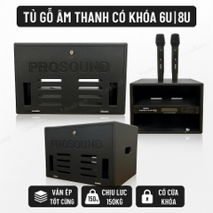 Tủ gỗ đựng thiết bị âm thanh có khóa 6U và 8U