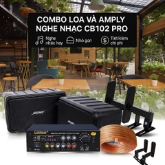 Combo cafe loa và amply nghe nhạc CB102 PRO