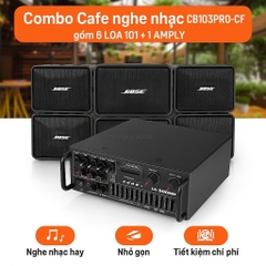 Combo cafe nghe nhạc ,6 loa và 1 amply, CB103PRO-CF