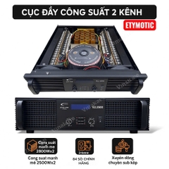 CỤC ĐẨY CÔNG SUẤT 2 KÊNH E2.2500, 84 SÒ, 2500W X 2CH, NGUỒN XUYẾN ĐỒNG, CHUYÊN SUB
