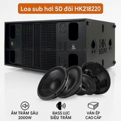 Loa sub hơi 50 đôi 2 bass 50cm, 2000w, từ 220 coil 100x2 HK218220