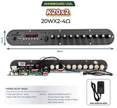 Mạch Loa Karaoke K20x2 – Công nghệ DSP, Echo – Reverb