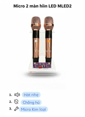 Micro loa kéo 2 màn hình LED chống hú - MLED2 - Phiên bản