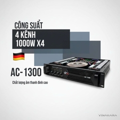 Cục đẩy công suất 4 kênh DAC AC-1300,Mạch class H, 1000Wx4 CH
