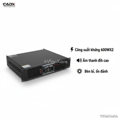 Cục đẩy công suất 2 kênh CADX-28S (24) sò, nguồn đồng, 600W/1 kênh.