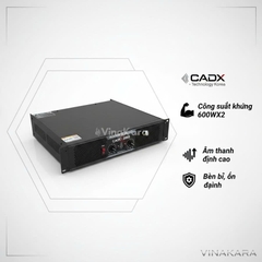 Cục đẩy công suất 2 kênh CADX-28S (24) sò, nguồn đồng, 600W/1 kênh.