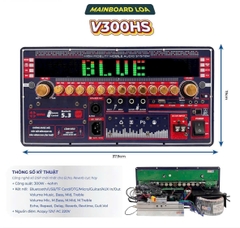 Mạch loa kéo  V300HS 19x38 ,Bluetooth Reverd,Công suất 300W