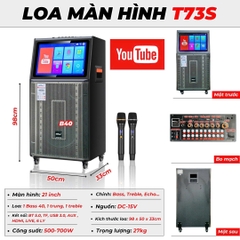 LOA KÉO MÀN HÌNH DI ĐỘNG T73S – MÀN HÌNH 21 INCH, CÔNG SUẤT 500W