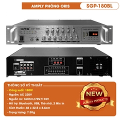 Amply phóng thanh ORIS SGP-180BL, Công suất 180W