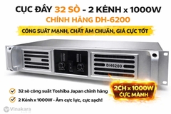 Cục đẩy công suất 2 kênh DH6200 hàng nhập khẩu - 32 sò