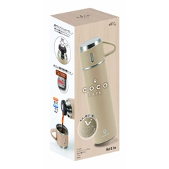 Bình giữ nhiệt kèm nắp cốc Coco Café 450ml (màu be) - Hàng Nhật nội địa