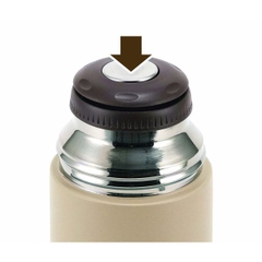 Bình giữ nhiệt kèm nắp cốc Coco Café 450ml (màu be) - Hàng Nhật nội địa