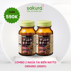 Viên uống hỗ trợ phòng ngừa tai biến Natto Kinase Orihiro 60 viên ( 20 ngày)