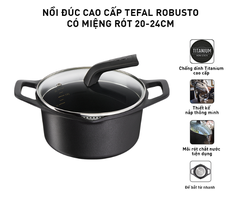 Nồi đúc cao cấp Tefal Robusto có miệng rót 24cm - Hàng Nhật chính hãng