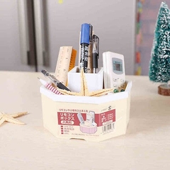 Hộp đựng bút, điều khiển dáng tròn (màu vàng)- Hàng Nhật nội địa