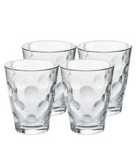 Set 4 cốc thủy tinh 315 ml họa tiết tròn- Hàng Nhật nội địa
