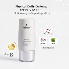 Nhũ tương chống nắng vật lý Sakura ysical Daily Defense SPF 50+ PA ++++ 60g