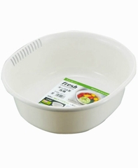 Rổ nhựa 5.3L màu trắng  - Hàng Nhật nội địa