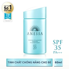 Tinh Chất Chống Nắng Dịu Nhẹ Cho Da Nhạy Cảm Và Trẻ Em Anessa Essence UV Sunscreen Mild Milk 20ml - Hàng Nhật nội địa